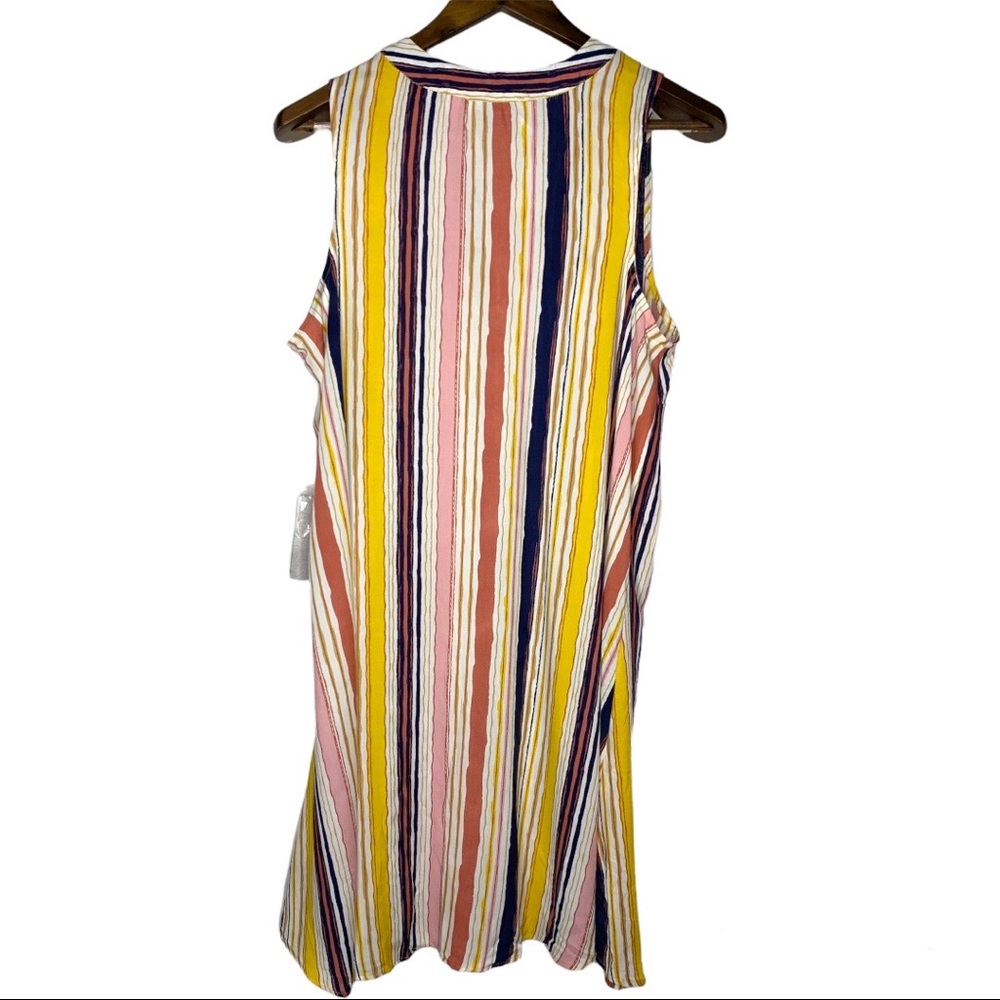 J for Justify Striped V-neck Sleeveless Dress Size 1X NWT - Picture 6 of 6